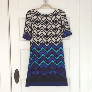 Eliza J sz 4 geometric print dress